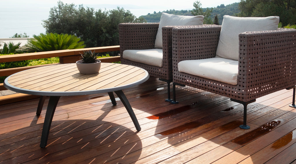 clean wooden deck without a pressure washer