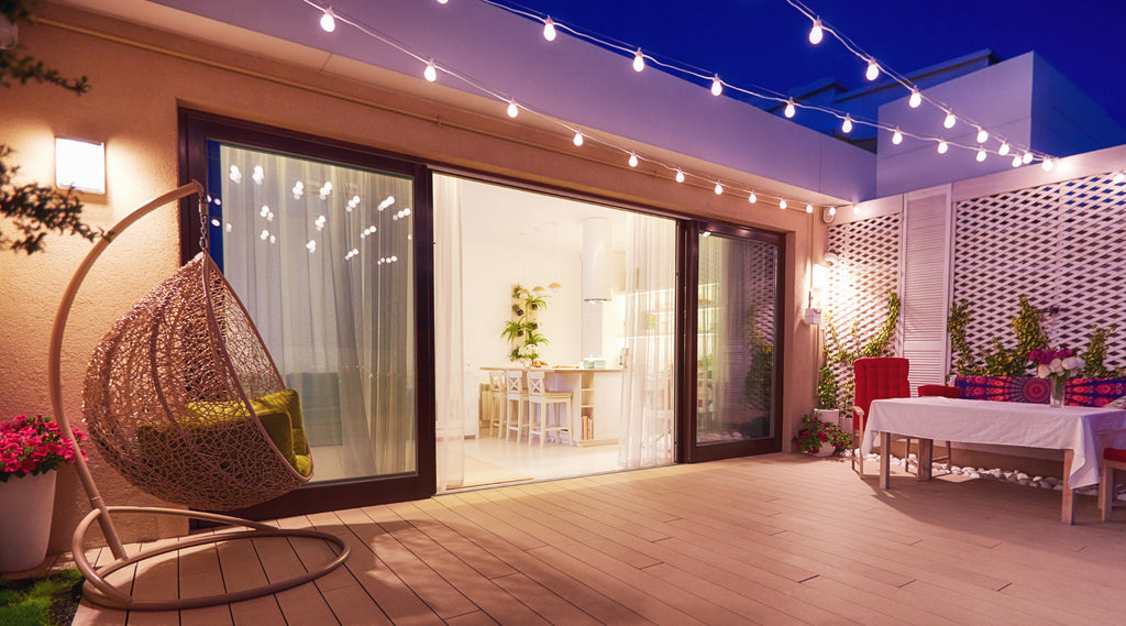 how to design your outdoor space for summer DIY wooden deck with lights