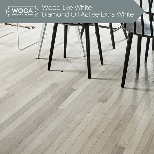 Create the scandanavian design look with WOCA Diamond Oil Active and Wood Lye.