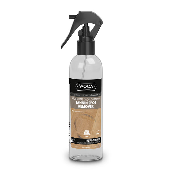 WOCA Tannin Spot Remover - removes black stains from wood.
